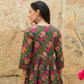 Floral Printed V-Neck, A-Line Tie-Ups Peplum Print Cotton Top