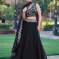 Graceful Black Embroidered Organza Party Wear Lehenga Choli