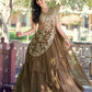 Charming Brown Sequins Georgette Sangeet Wear Lehenga Choli