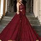 Mirror Work Chiffon Navratri Wear Crop Top Lehenga