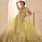 Pastel Sequins Net Embroidered Wedding Wear Lehenga Choli With Dupatta