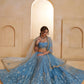 Pastel Sequins Net Embroidered Wedding Wear Lehenga Choli With Dupatta