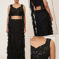 Embellished Indo-Western Women Crop Top Skirt Set