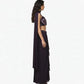 Women Crop Top Skirt Cape Indo Western Set