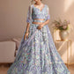 Pastels Embroidered Net Designer Lehenga Choli With Dupatta