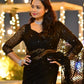 Black Sequins Work Net Party Wear Saree With Blouse