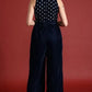 Halter Neck Printed Embroidered Culotte Jumpsuit with Belt