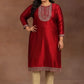 Women Embroidered Thread Work Kurta
