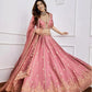 Gorgeous Pink Sequins Art Silk Designer Lehenga Choli With Dupatta