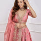 Gorgeous Pink Sequins Art Silk Designer Lehenga Choli With Dupatta