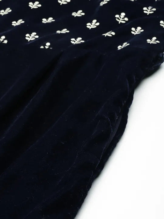 Halter Neck Printed Embroidered Culotte Jumpsuit with Belt