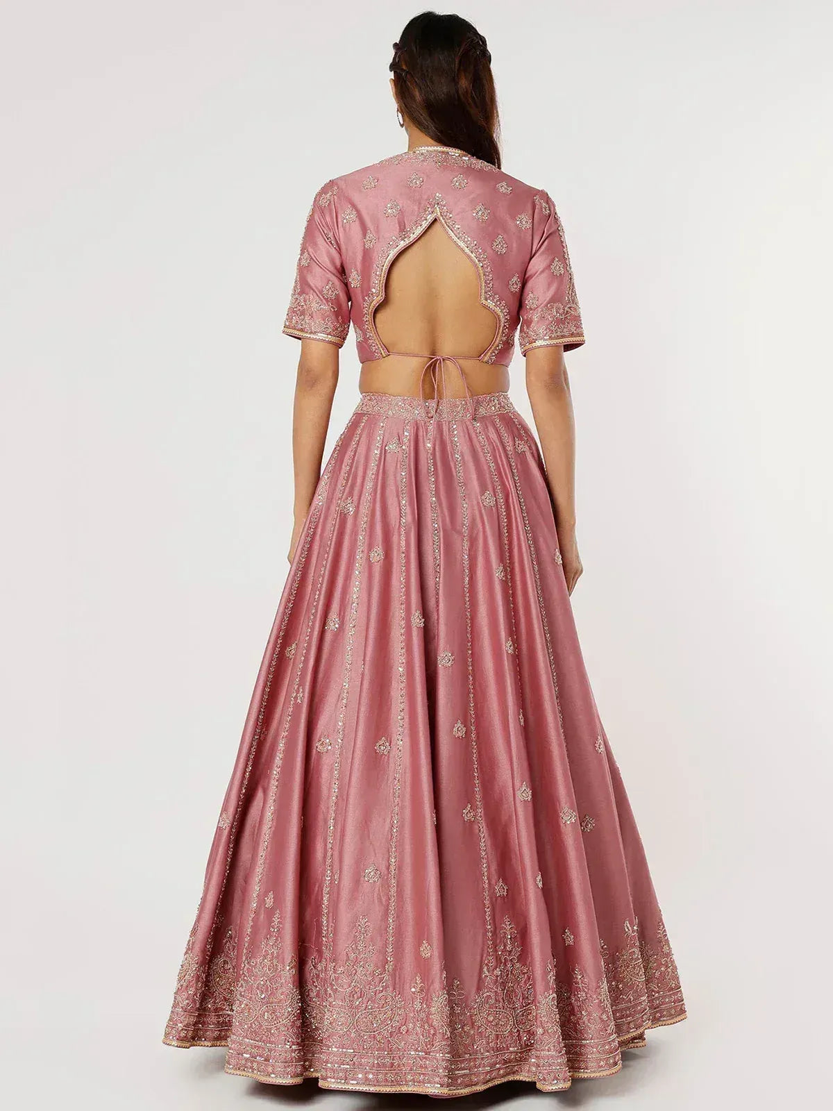 Gorgeous Pink Sequins Art Silk Designer Lehenga Choli With Dupatta