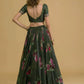 Embroidered Sequinned Semi-Stitched Lehenga & Unstitched Blouse With Dupatta