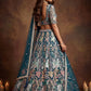 Sequins Net Engagement wear Lehenga Choli with Dupatta- Wine & Navy