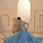 Pastel Sequins Net Embroidered Wedding Wear Lehenga Choli With Dupatta