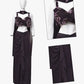 Women Crop Top Skirt Cape Indo Western Set