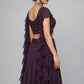 Embellished Indo-Western Women Crop Top Skirt Set