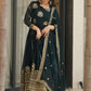 Intricate Georgette Sequins Embroidered Gown With Dupatta
