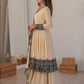 Attractive White Thread Work Georgette Festival Wear Palazzo Suit