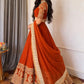 Embroidered Silk Georgette Lehenga & Pure Georgette Blouse With Organza Dupatta
