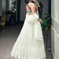 Classic White Georgette Navratri Wear Lehenga With Printed Choli