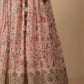 Gorgeous Peach Digital Printed Organza Sangeet Wear Lehenga Choli