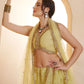 Pastel Sequins Net Embroidered Wedding Wear Lehenga Choli With Dupatta