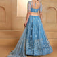 Pastel Sequins Net Embroidered Wedding Wear Lehenga Choli With Dupatta