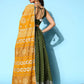 Olive Green & Silver-Toned Printed Ready to Wear Lehenga & Blouse With Dupatta