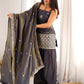Admirable Grey Dori Embroidered Silk Festive Wear Salwar Suit