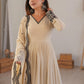 Attractive White Thread Work Georgette Festival Wear Palazzo Suit