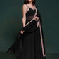 Black Georgette Party Wear Long Suit With Dupatta