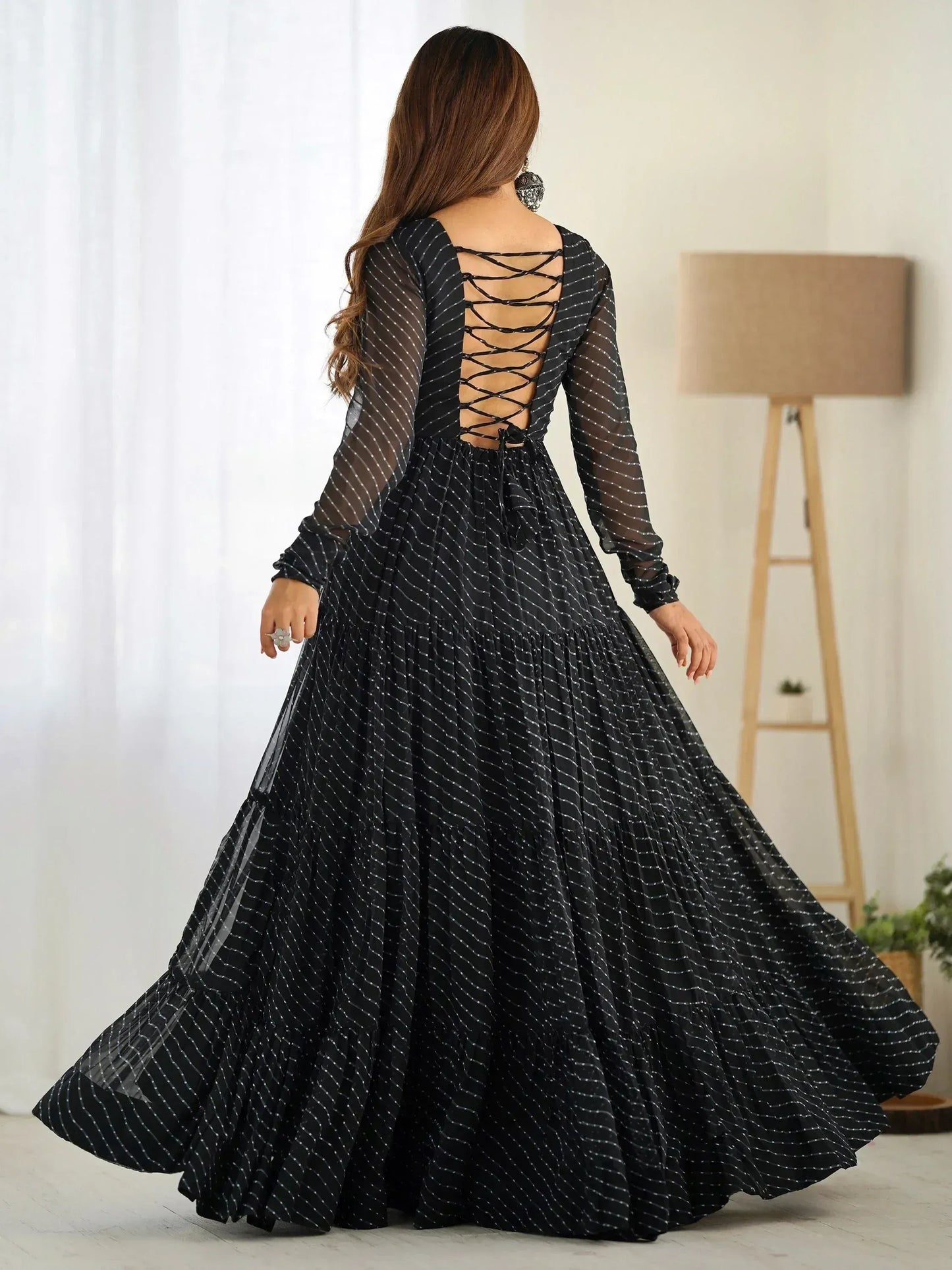Laheriya Printed Georgette Navratri Wear Gown