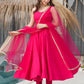 Chanderi Silk Lace Work Festive Wear Anarkali Suit