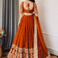 Embroidered Silk Georgette Lehenga & Pure Georgette Blouse With Organza Dupatta