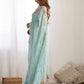 Sky Blue Embroidered Sequined Pure Georgette Saree