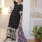 Floral Embroidered Sequined Georgette Anarkali Kurta With Dupatta