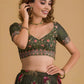 Embroidered Sequinned Semi-Stitched Lehenga & Unstitched Blouse With Dupatta
