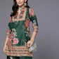 Printed Mandarin Collar Tunic with Palazzos