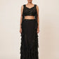 Embellished Indo-Western Women Crop Top Skirt Set