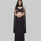 Women Crop Top Skirt Cape Indo Western Set