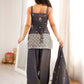 Admirable Grey Dori Embroidered Silk Festive Wear Salwar Suit