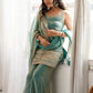 Adorable Sea Green Zari Embroidered Silk Festival Wear Palazzo Suit