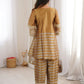 Incredible Golden Mirror Work Tissue Party Wear Co-ord Set With Batwa
