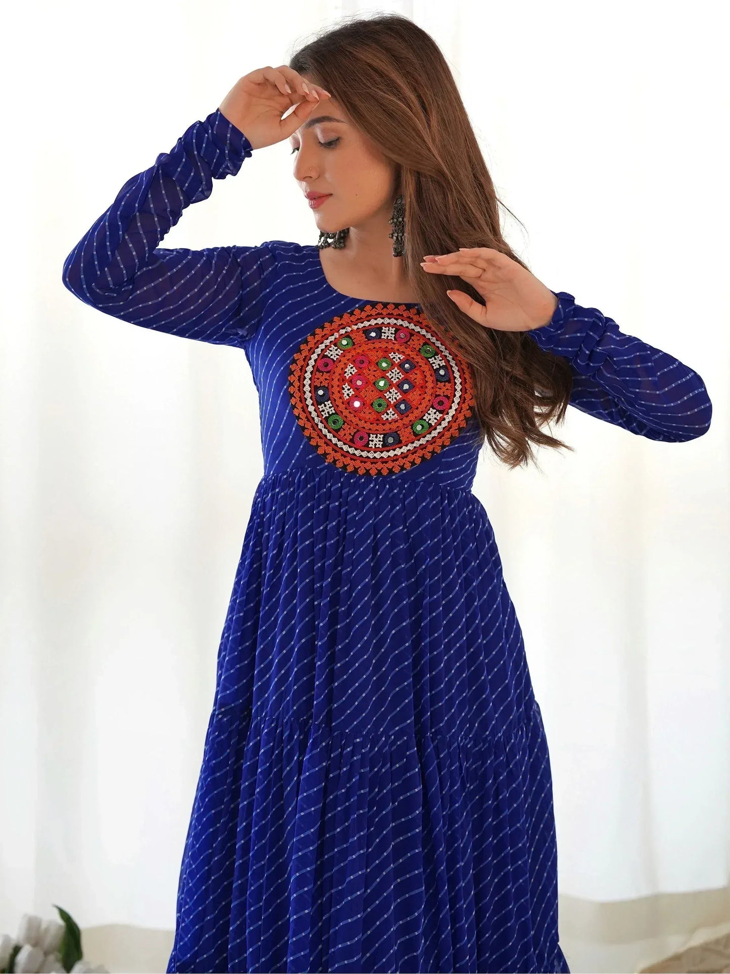 Laheriya Printed Georgette Navratri Wear Gown