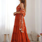 Embroidered Georgette Anarkali Gown With Dupatta