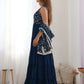 Embroidered Georgette Anarkali Gown With Dupatta