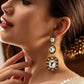 Enamel Green American Diamond Zirconia Dangler