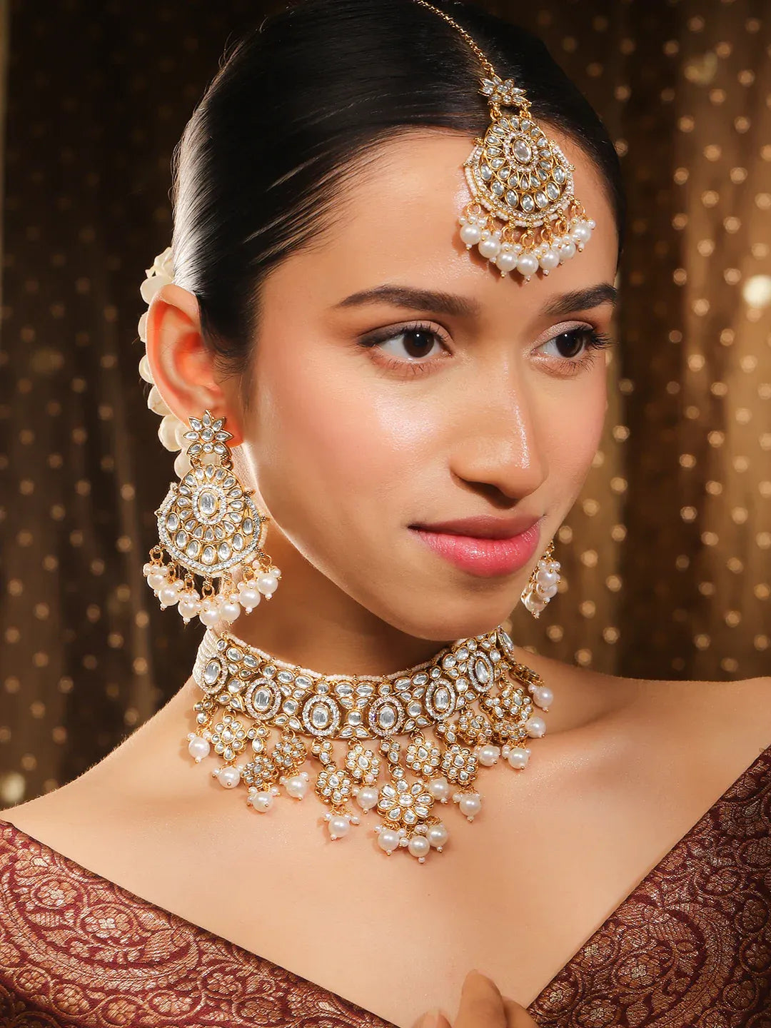 Kundan & Pearl Choker Set