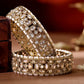 Champagne Kundan Bangles